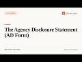 The Agency Disclosure Statement (AD Form) | DRE Exam Prep
