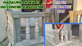 Amazing idea - How to Install Precast Concrete Baluster, Balustrade Cement ; Amazing technique