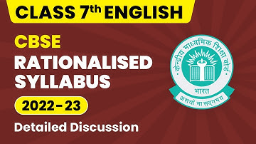 CBSE Rationalized Syllabus Class 7 | Class 7 English Syllabus 2022-23 | CBSE Big Update