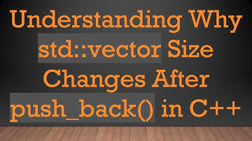Understanding Why std::vector Size Changes After push_back() in C+ +