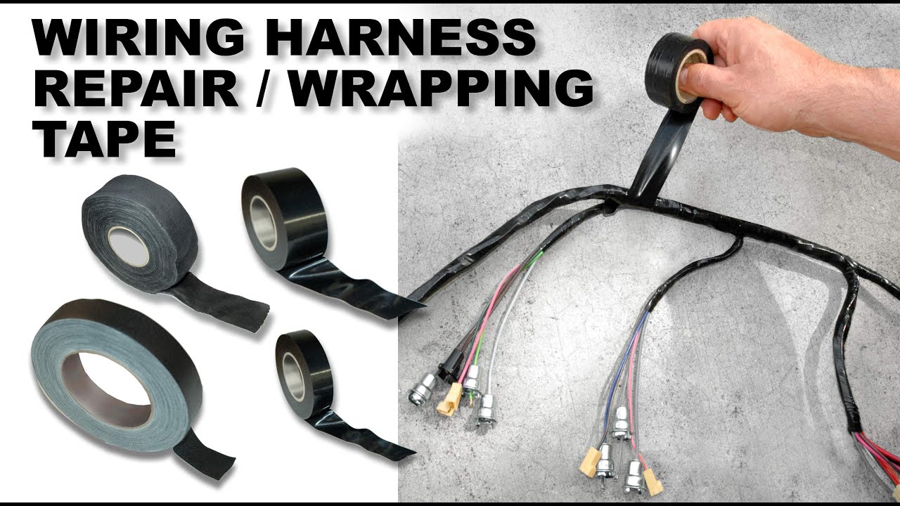 Wiring Harness Repair/Wrapping Tape. How to re-tape an old harness using  correct non-adhesive tape. 
