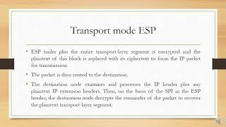 IP Security lecture #5, by Prof. Harsha B K