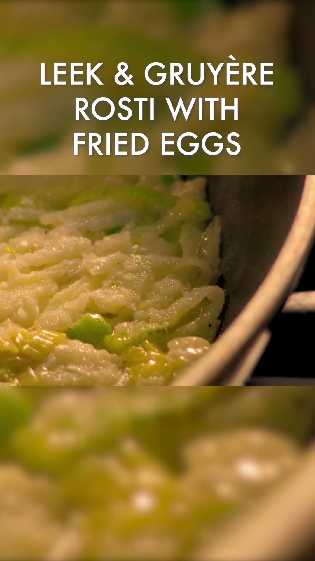 Leek \u0026 Gruyère Rosti With Fried Eggs #shorts
