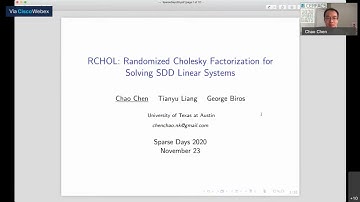 Chao Chen - Sparse Days 2020