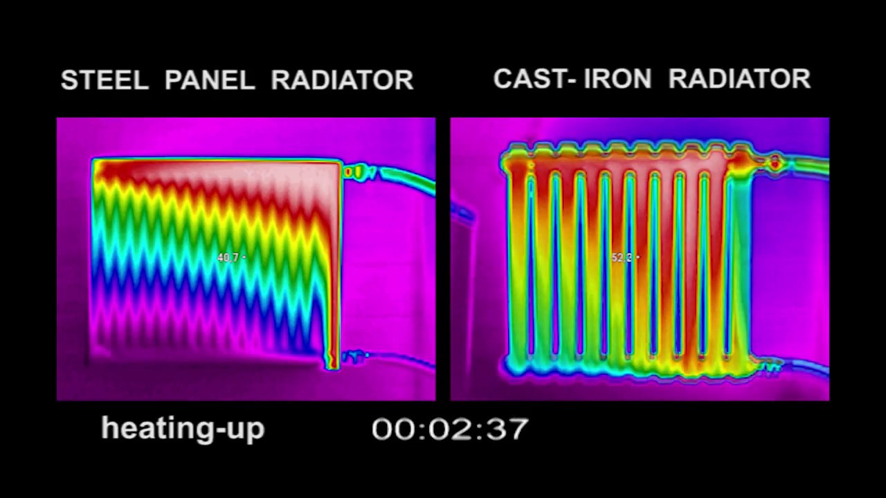 Comparativa radiadores de hierro fundido vs aluminio - YouTube