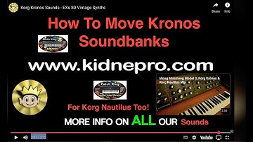 How To Move Korg Kronos PCG files