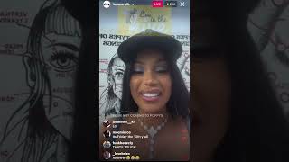 Cardi B Get Tongue Pierced On Ig Live