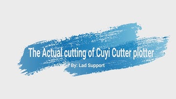 Actual cutting of Cuyi Cutter plotter :-)