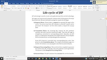 Life Cycle of JSP