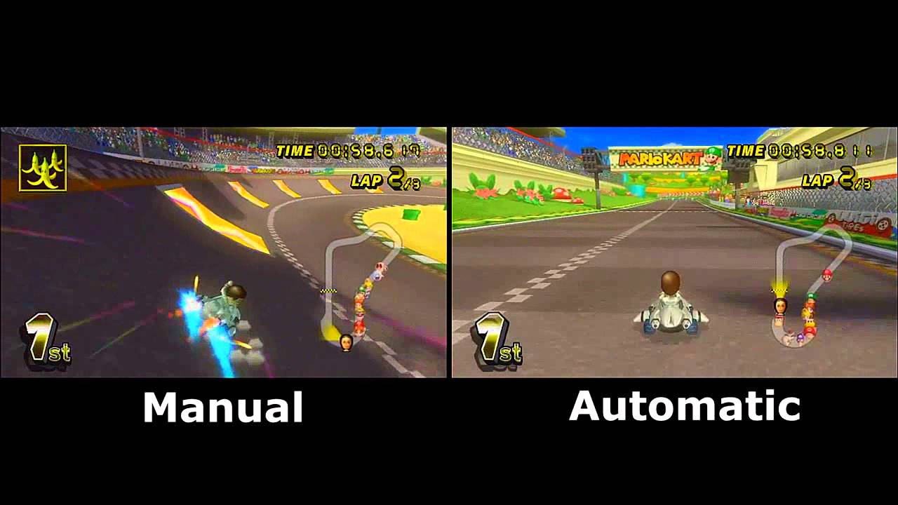 Mario Kart Wii - Manual vs Automatic - YouTube