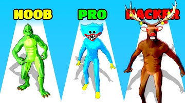 Monsters Lab - Freaky Running Gameplay - NOOB vs PRO vs HACKER (iOS/Android)