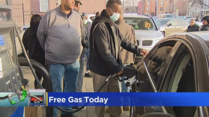 Drivers line up for free gas: 'This is going to help me