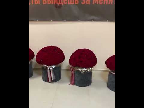 Видео Обзор Букетов - ДОСТАВКА ЦВЕТОВ ДНЕПР - КУПИТЬ РОЗЫ В ШЛЯПНОЙ КОРОБКЕ - РОЗЫ В КРУГЛОЙ КОРОБКЕ