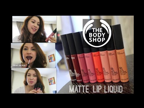 The Body Shop *NEW* Matte Lip Liquid Swatches & Review. 