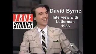 David Byrne  True Stories interview (Letterman, 1986)
