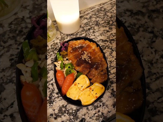 【お弁当作り】1分で見る！ポークソテー #Shorts #お弁当 #obento