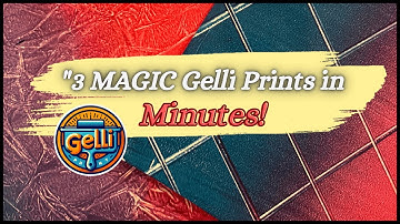 3 Super Simple Gelli Plate Prints for Beginners Using Ruler, Cling Wrap & Bottle Cap!
