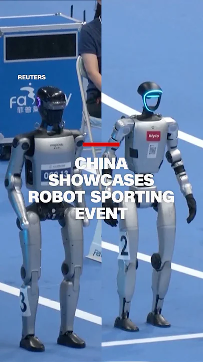 China showcases robot sporting event