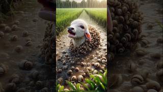 Farmer saves his calf from snails😭#ai #cow #pigeon #hen