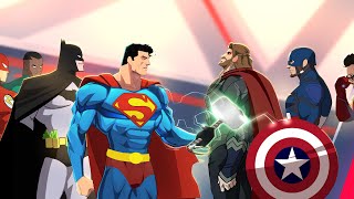Batman, Iron Man, And Superman React To Justice League Vs Avengers Showdown