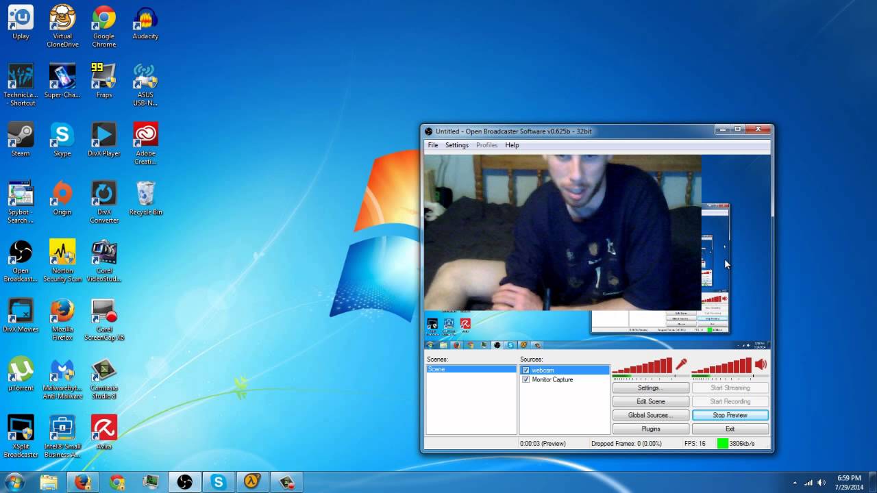 How To Record Your Gameplay And Webcam Using Open Broadcaster Software - 