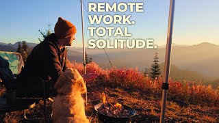 Solo Offgrid Cdaning In The Cascades While Working Remote