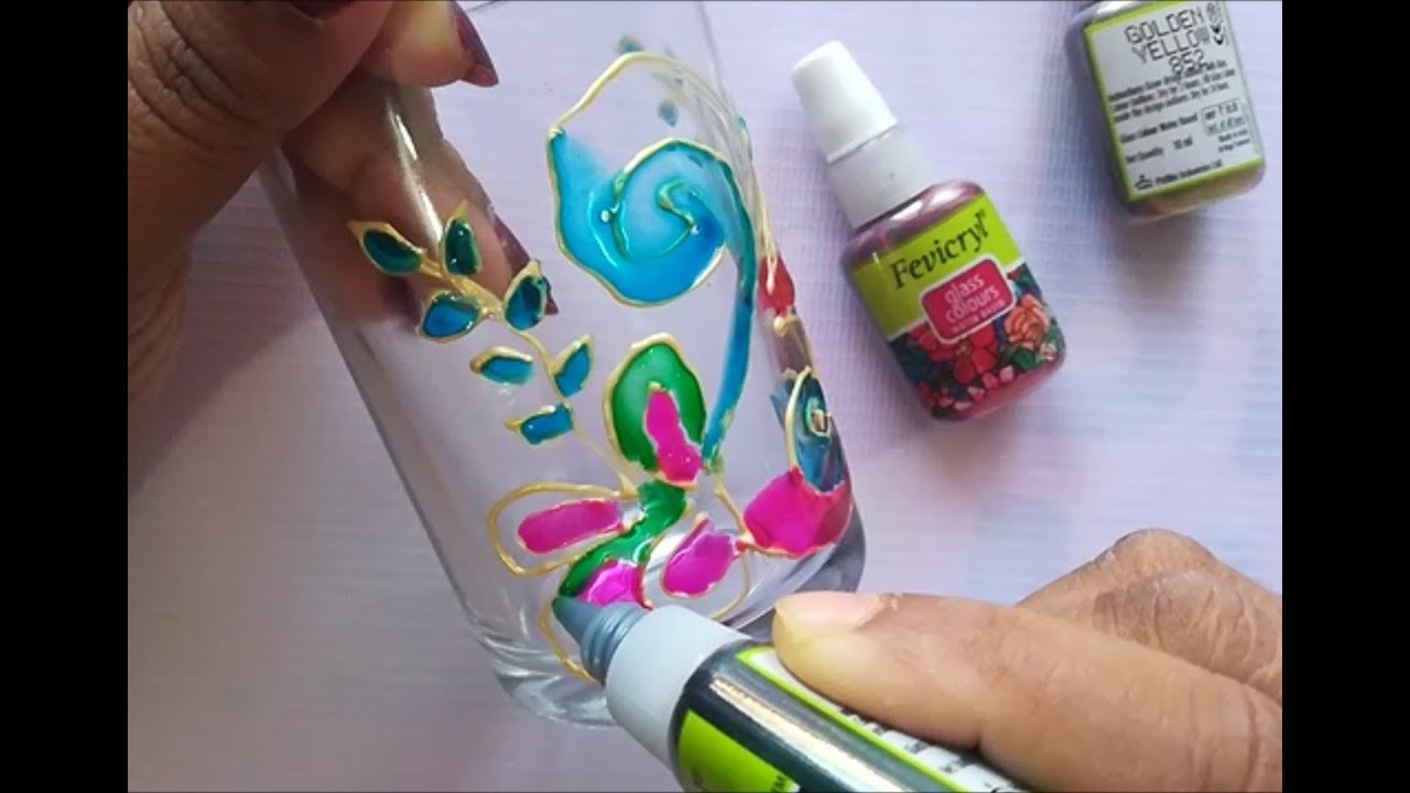 How to do glass painting on glass, glass painting designs