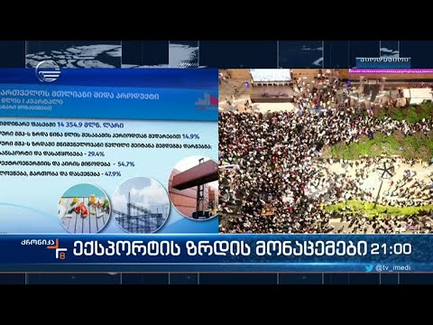 ექსპორტის ზრდის მონაცემები