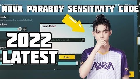 ( 2022 ) NOVA PARABOY NEW 2.3 SENSITIVITY CODE | PUBGM/BGMI |