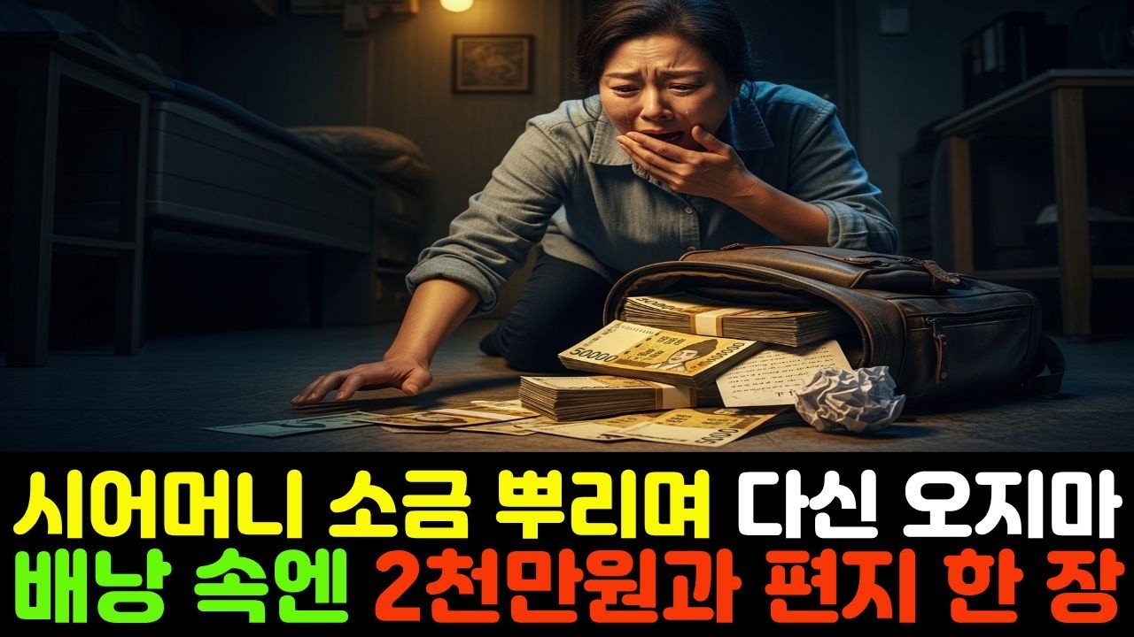 시어머니가 며느리를 때리고 쫓아낸 날, 보따리 속에는 2천만원이 들어있었습니다