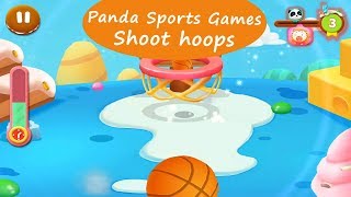 Panda Sports Games - Shoot hoops and be the best pitcher | BabyBus Games screenshot 2