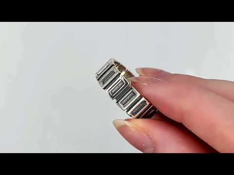 Срібна чоловіча каблучка з чорнінням БС2157 розмір 21, видео 1