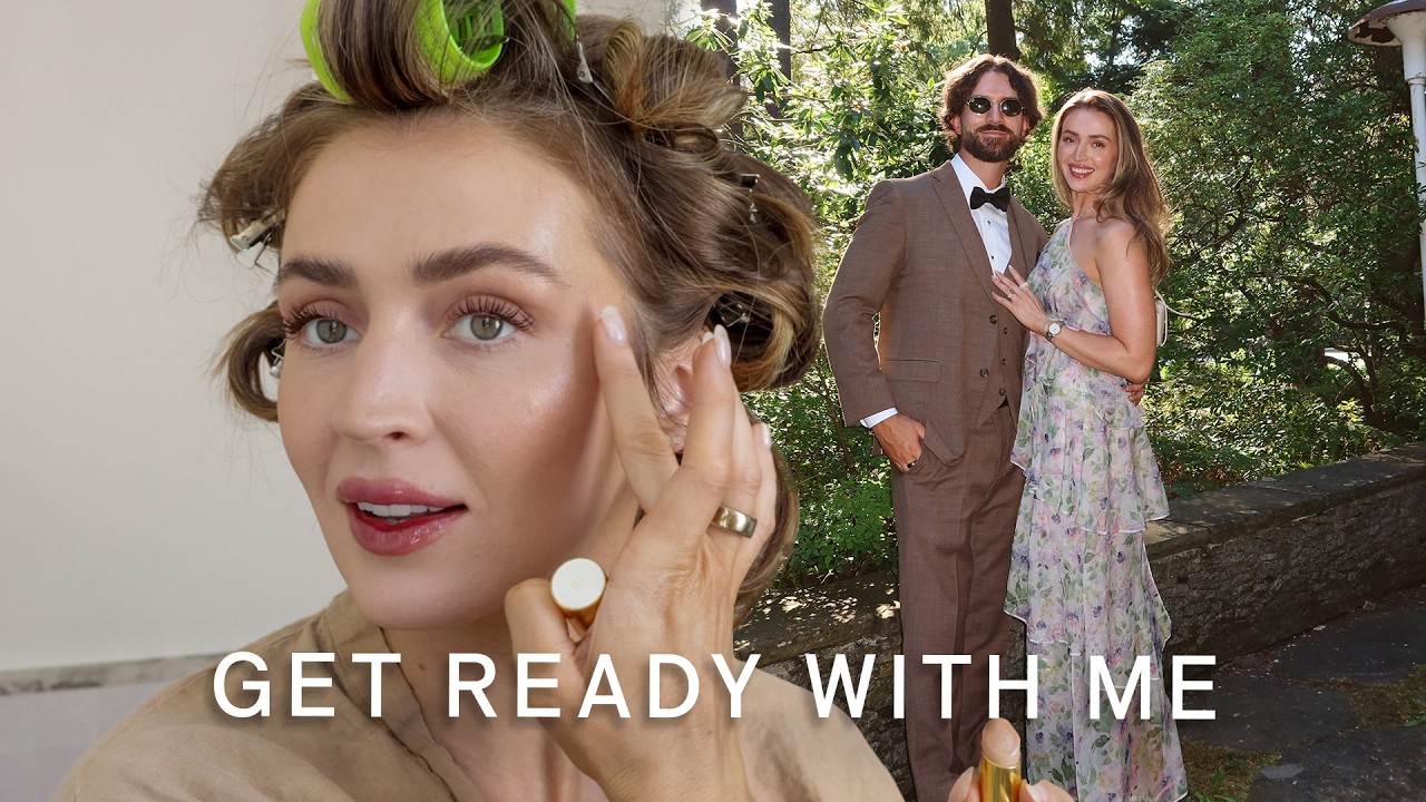 GRWM ✨💃 wedding guest makeup + hair + outfit