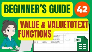 Topic: Excel for Beginners | VALUE & VALUETOTEXT Functions  #excel #exceltutorial #exceltips