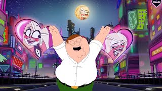 Peter Griffin Running away from Charlie but enjoys it - Hazbin Hotel