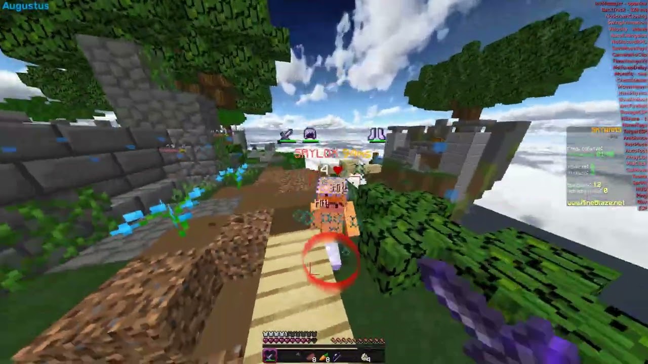 Augustus b4.20.3 КОНФИГ БЕЗ БАНА! → Лучший бесплатный чит для  MineBlaze and DexLand TellyScaffold