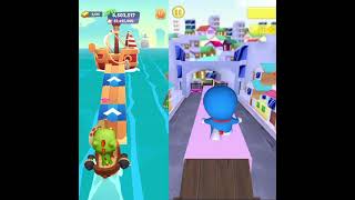 Talking Tom Time Rush vs Suneo Doraemon Cat Run 3D #1 Dino Ginger vs Doraemon screenshot 5
