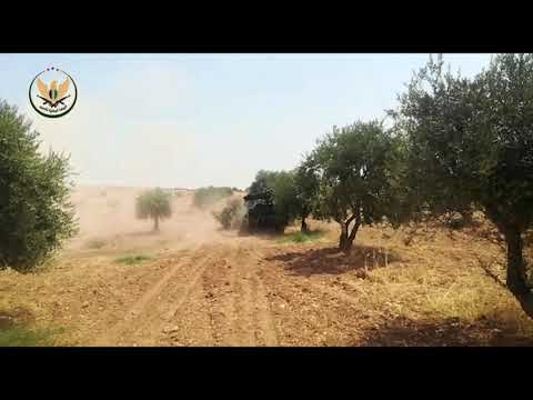 شاهد|| استهداف نقاط تمركز عصابات الأسد على محور سكيك بريف إدلب الجنوبي  بصواريخ الغراد.
