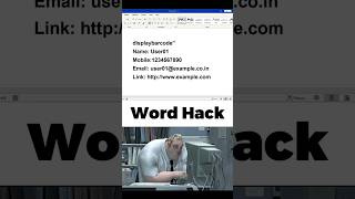 Create QR Codes in MS Word in 10 Seconds 😱 #officehacks
