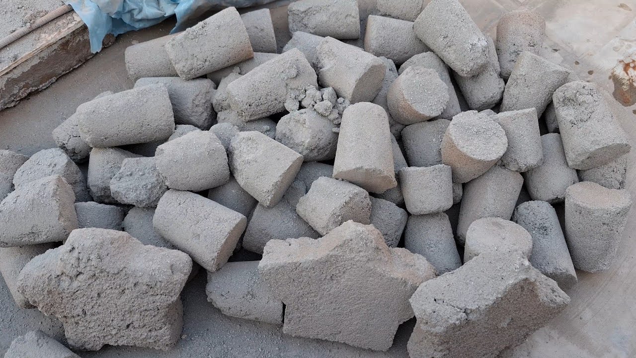 New video Reused cement dry floor dipping&crumbling satisfying