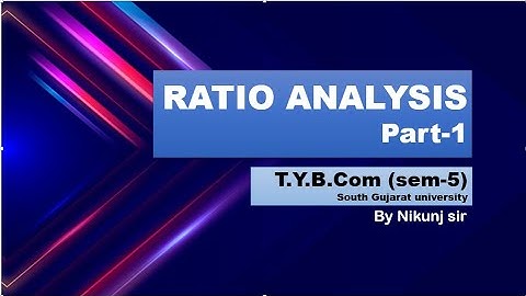 Ratio Analysis | part-1(formula) | T.Y.B.com (sem-5)