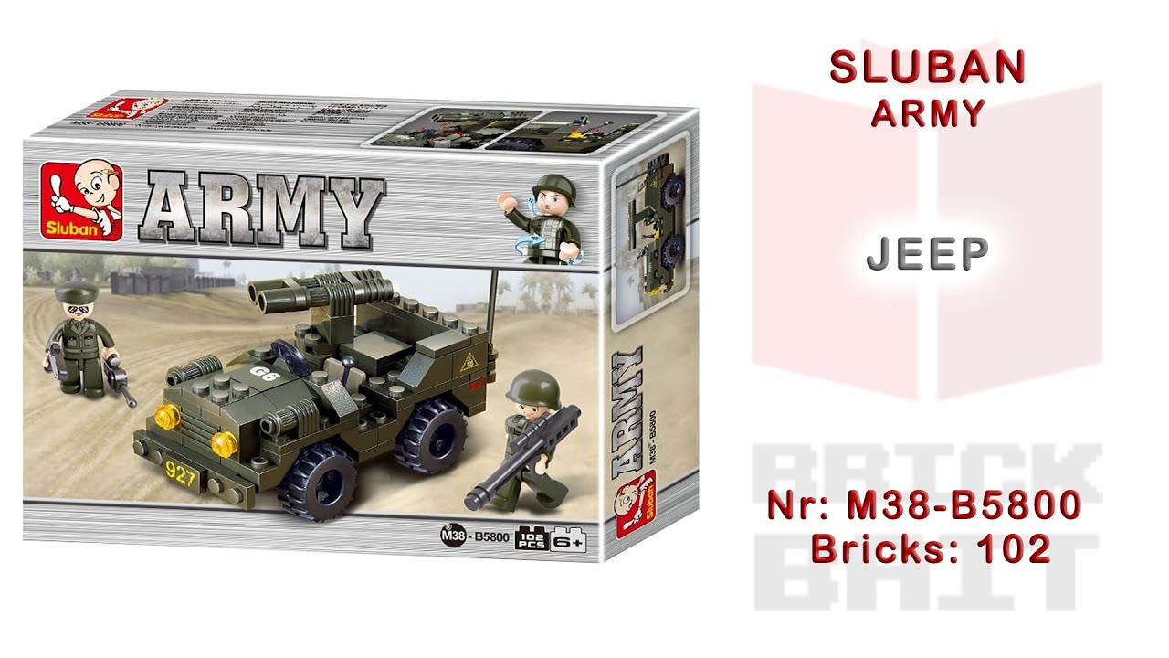 Sluban] Army Jeep - Speedbuild (Set No. M38-B5800) 