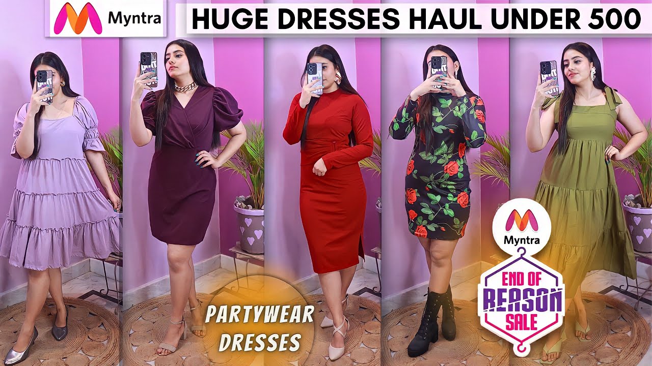 HUGE* Myntra Dress Haul | Affordable Birthday Dresses from Myntra under Rs. 500 #myntrahaul #dress - YouTube