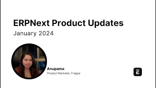 ERPNext January 2024 Updates