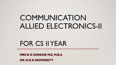 Analog and digital communication