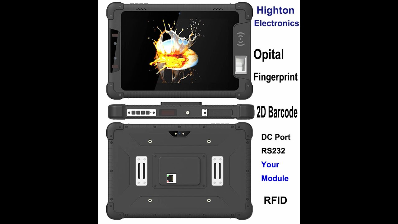 HR818---8" 2M+5M/5M+13M Big battery outdoor rugged android 9.0 tablets pc support GPS GLONASS Beidou