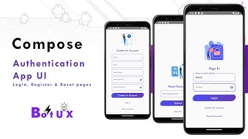 Login, Register & Reset UI Screens in Jetpack Compose  | Authentication Flow UI UX Design