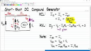 Short Shunt DC Compound Generator - Problem 1 (TAGALOG)