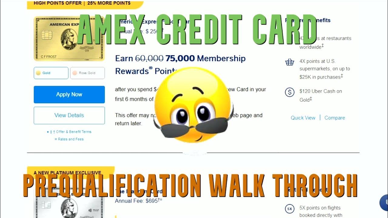 💳American Express Credit Card Prequlification Walk Through Tutorial How To Prequalify for Amex