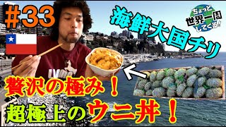 #33【海鮮天国】ウニが安く手に入ったので贅沢したらちょっとだけお腹壊した（バルパライソ、サンティアゴ / チリ①）世界一周